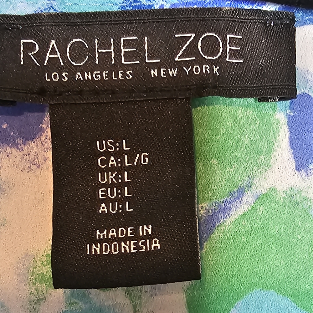 Rachel Zoe Tie Waist Watercolor Sleeveless Top - Picture 6 of 11